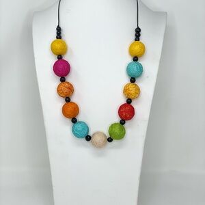 Colorful Beaded Set Necklace and Earrings